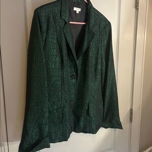 Beautiful Ladies Blazar/Jacket, size xl, Green and Black